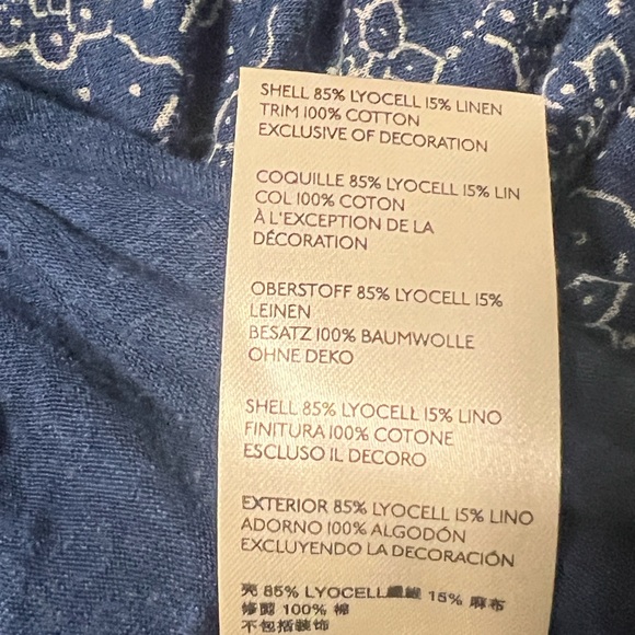 Free People Womens Indigo Dreams Tunic Embroidered Mesh Balloon Sleeves Boho XL - Picture 15 of 16